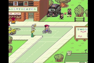 earthbound ness riding a bicycle screenshot