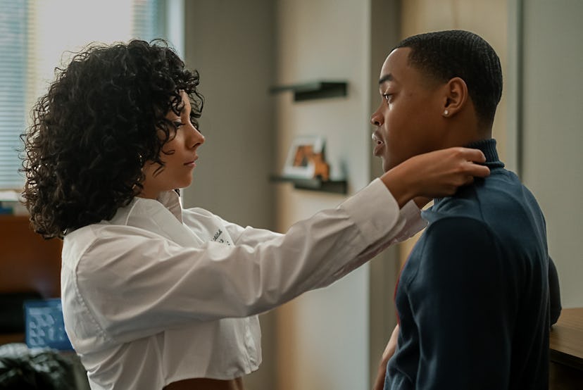 Effie (Alix Lapri) and Tariq (Michael Rainey Jr.) in the Power Book II: Ghost Season 3 premiere.