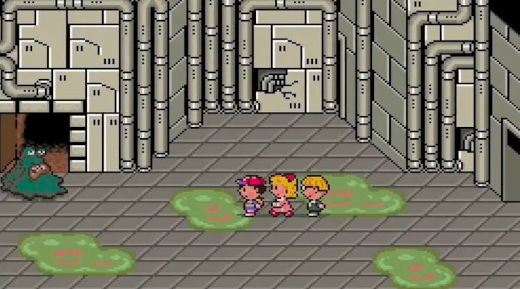 earthbound gameplay factory dungeon crawl