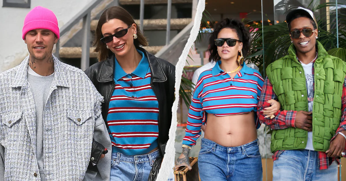 Louis Hailey Rihanna & Hailey Bieber Wore The Exact Same Shirt For Date Night