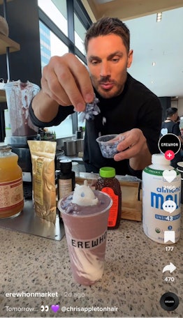 Chris Appleton makes the Apple-disiac Erewhon smoothie, which I tried and reviewed to see if it's wo...