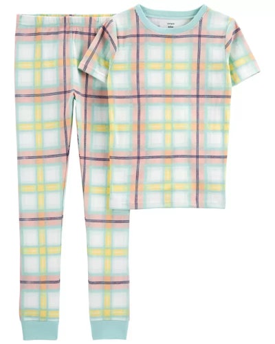 plaid easter pajamas for kids