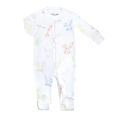 colorful bunny baby romper easter pajamas