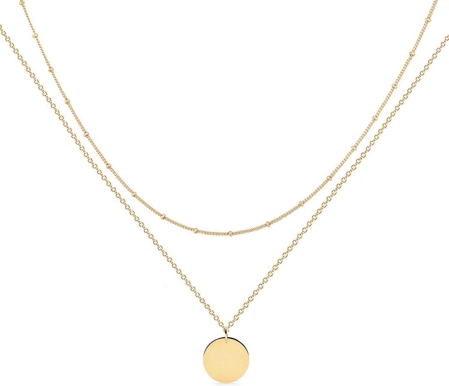 MEVECCO Layered Pendant Necklace