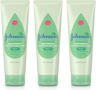 Johnson's Baby Creamy Oil with Aloe & Vitamin E (3-Pack)