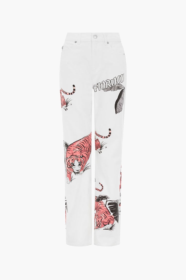 Fiorucci tiger print jeans