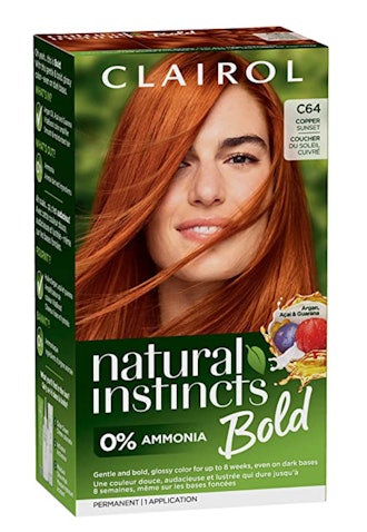 Clairol Natural Instincts Bold Permanent Hair Dye, C64 Copper Sunset