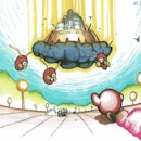kirbys dream land concept art of Air Fortress from Twinkle Popopo