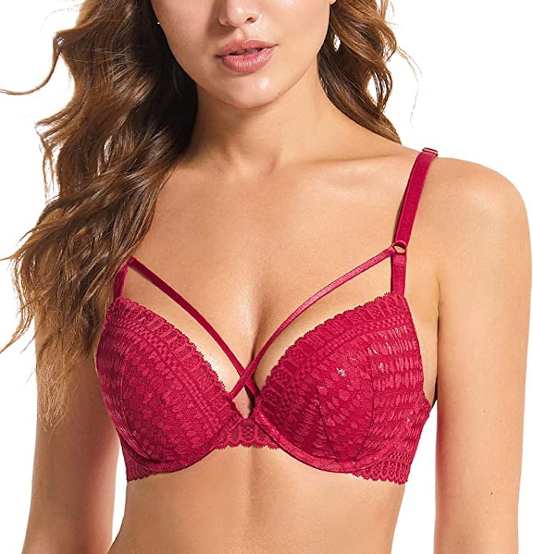 Deyllo Sexy Lace Push Up Bra