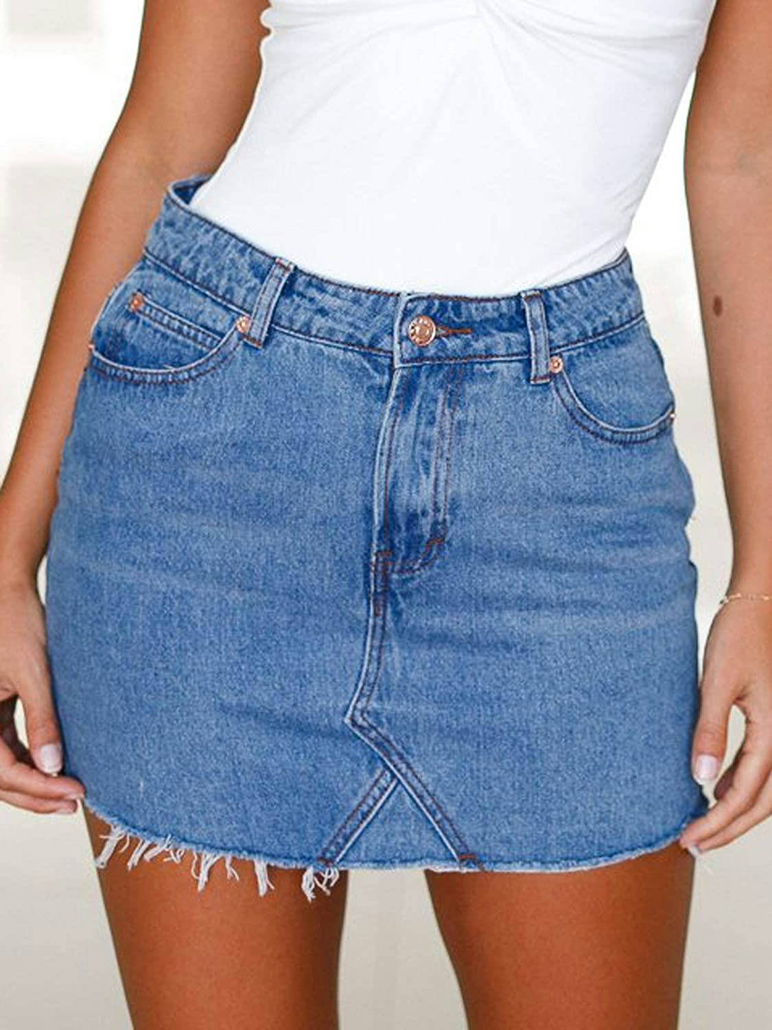 Just Quella High Waisted Jean Skirt