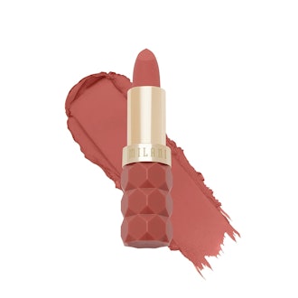 Milani color fetish matte lipstick in secret is the best Charlotte tilbury pillow talk lipstick dupe