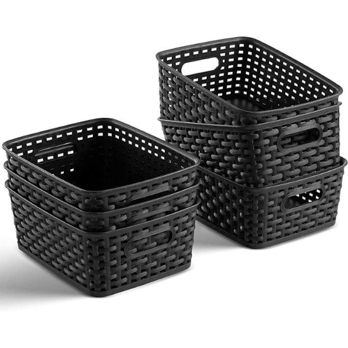 Seseno Plastic Storage Baskets (6-Pack)