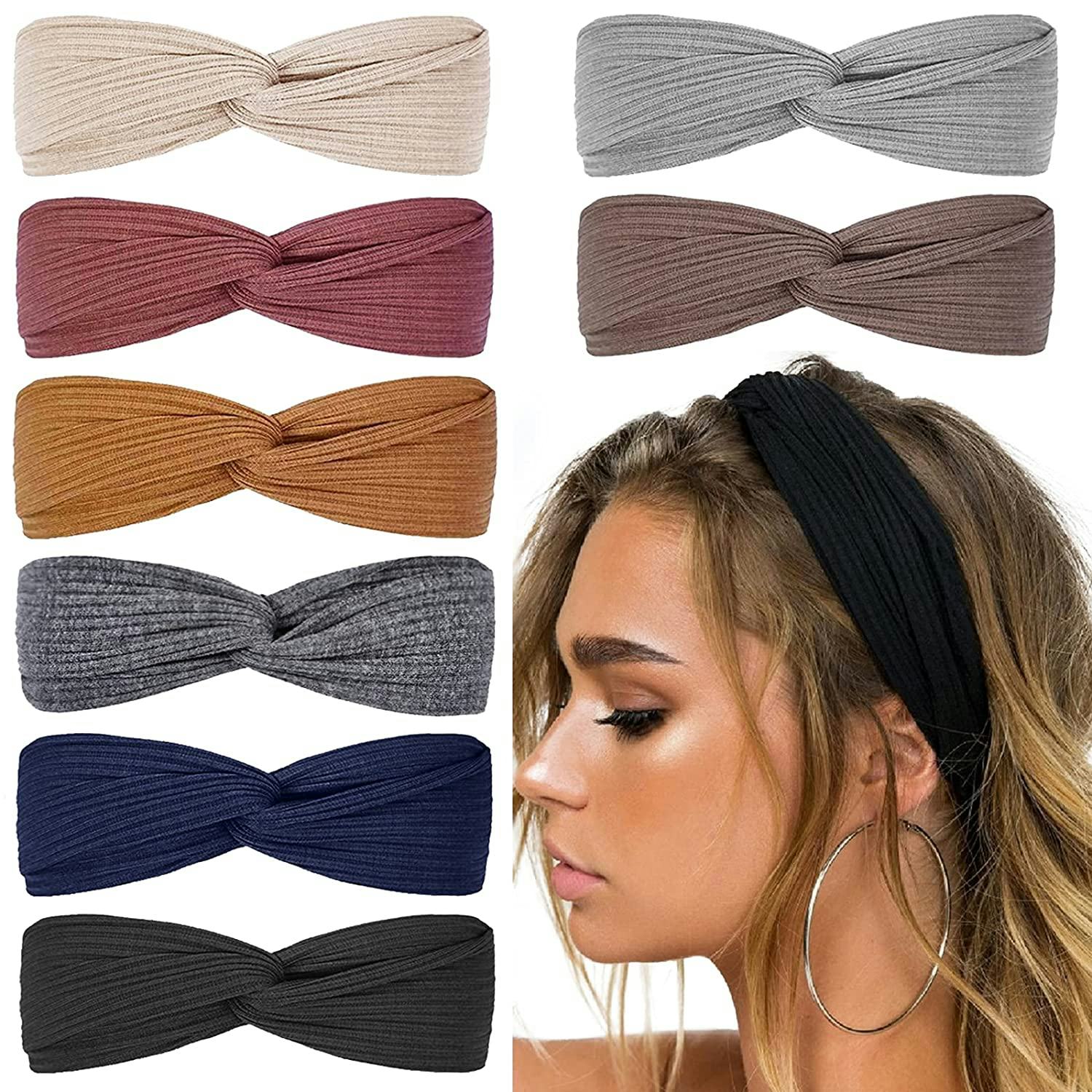 Huachi Top Knot Headbands (8-Pack)
