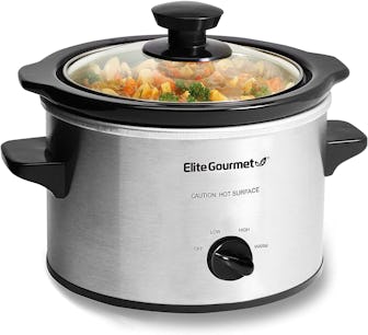 Elite Gourmet Electric Slow Cooker Ceramic Pot