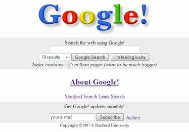 Google search original interface 