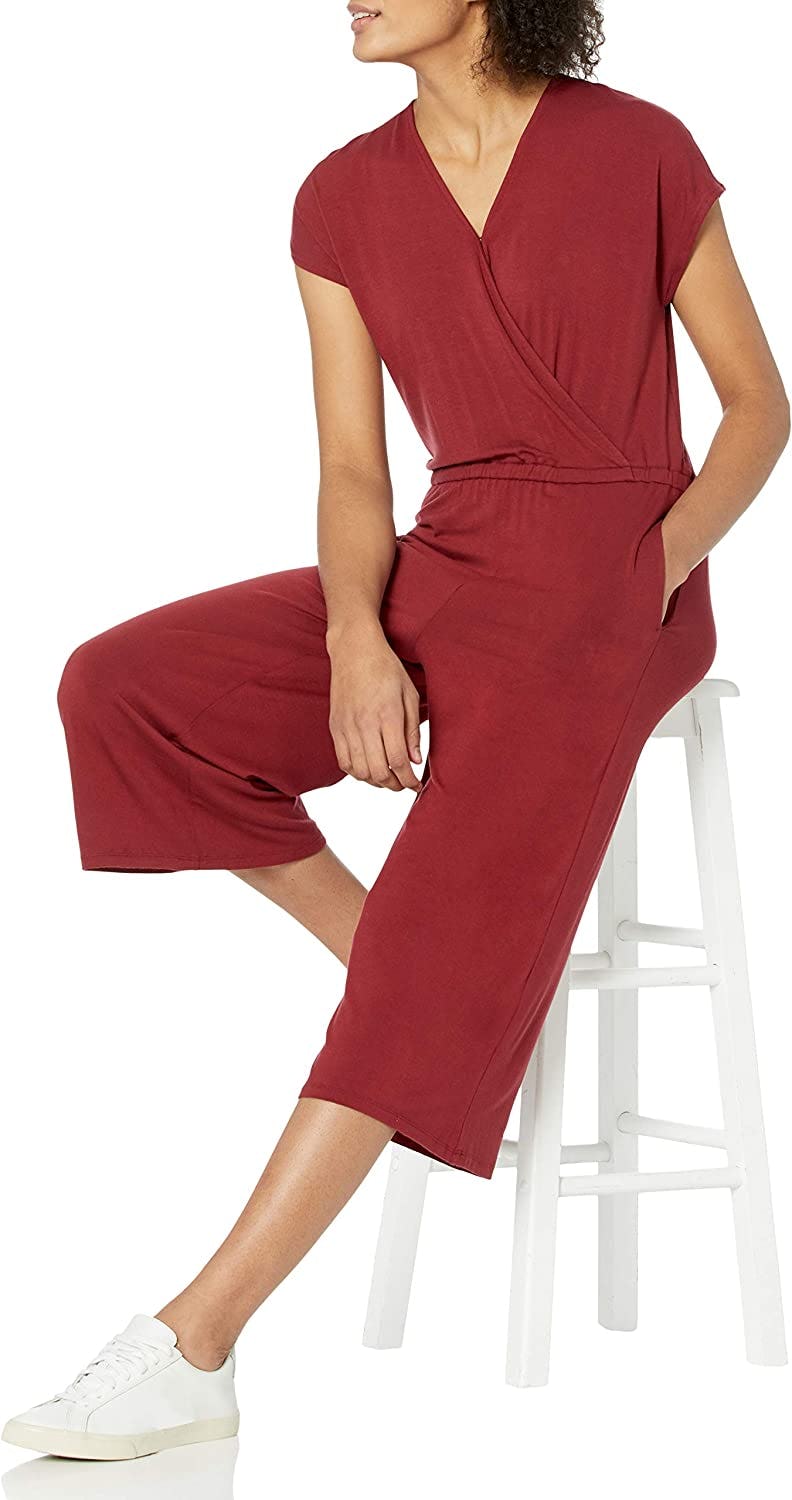 Amazon Essentials Short Sleeve Wide Leg Jumpsuit