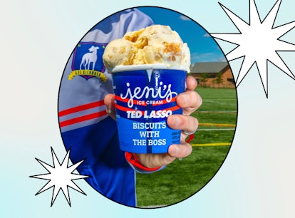 Jeni's Ted Lasso ice cream flavor is called biscuits with the Boss.