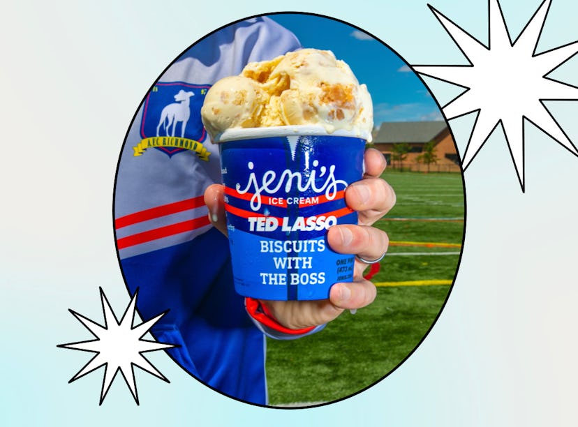 Jeni's Ted Lasso ice cream flavor is called biscuits with the Boss.