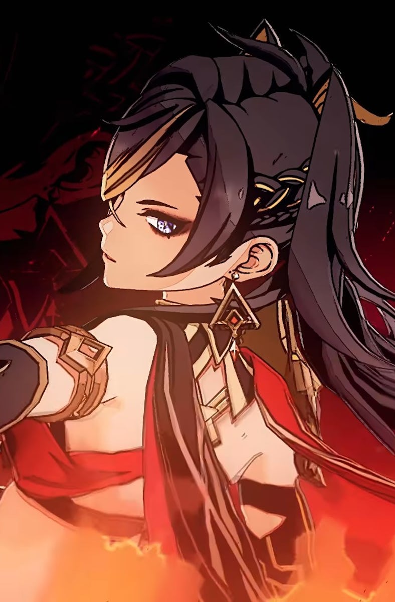 Genshin Impact Dehya mid attack