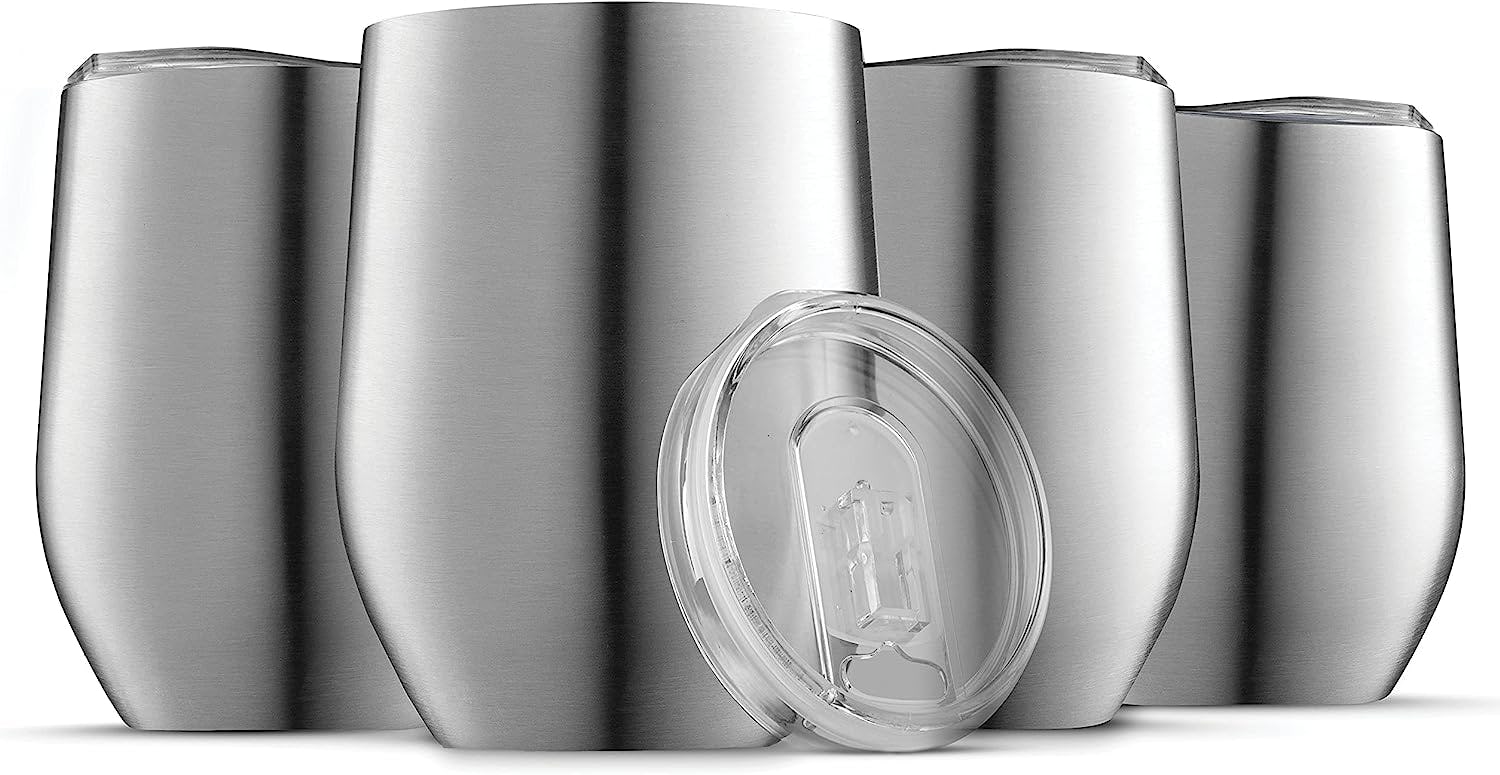 FineDine Triple-Insulated Wine Tumbler (4-Pack)