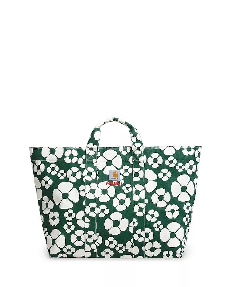 WIP Floral Print Canvas Shopping Tote