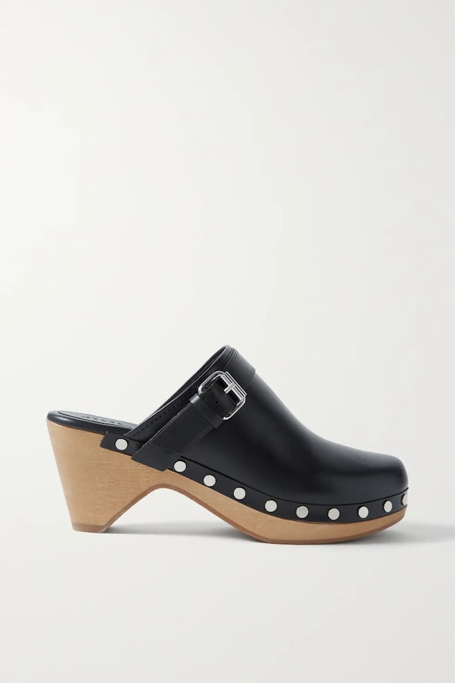 Titya Studded Leather Clogs