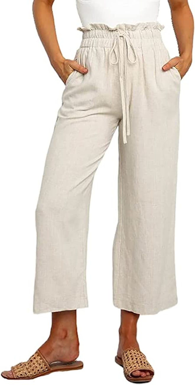 Dokotoo Casual Elastic Waist Solid Jogger Pants with Pockets