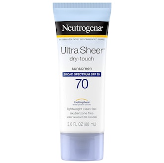 Neutrogena Ultra Sheer Dry-Touch Sunscreen Lotion Broad Spectrum SPF 70 is the best non-sticky body ...