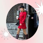 Taylor Swift with her favorite Starbucks drink in New York City inspired Starbucks to match Taylor S...