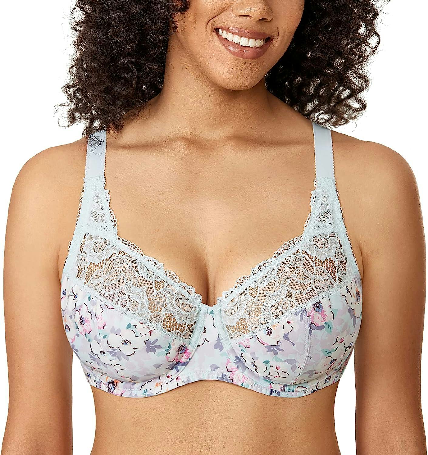 DELIMIRA Plus Size Unlined Lace Bra