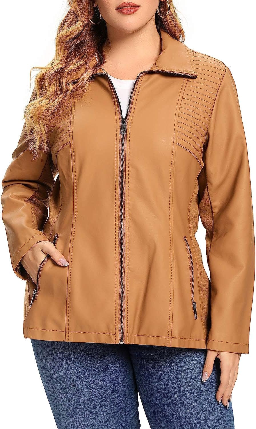 S P Y M Faux Leather Biker Jacket