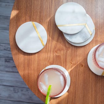 CORK & MILL Marble Coasters (Set of 6)
