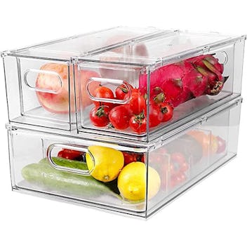 Stackable Refrigerator Organizer Bins