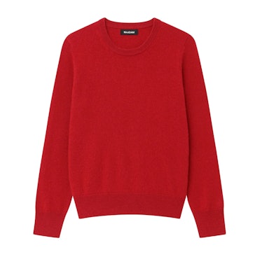 naadam red cashmere sweater