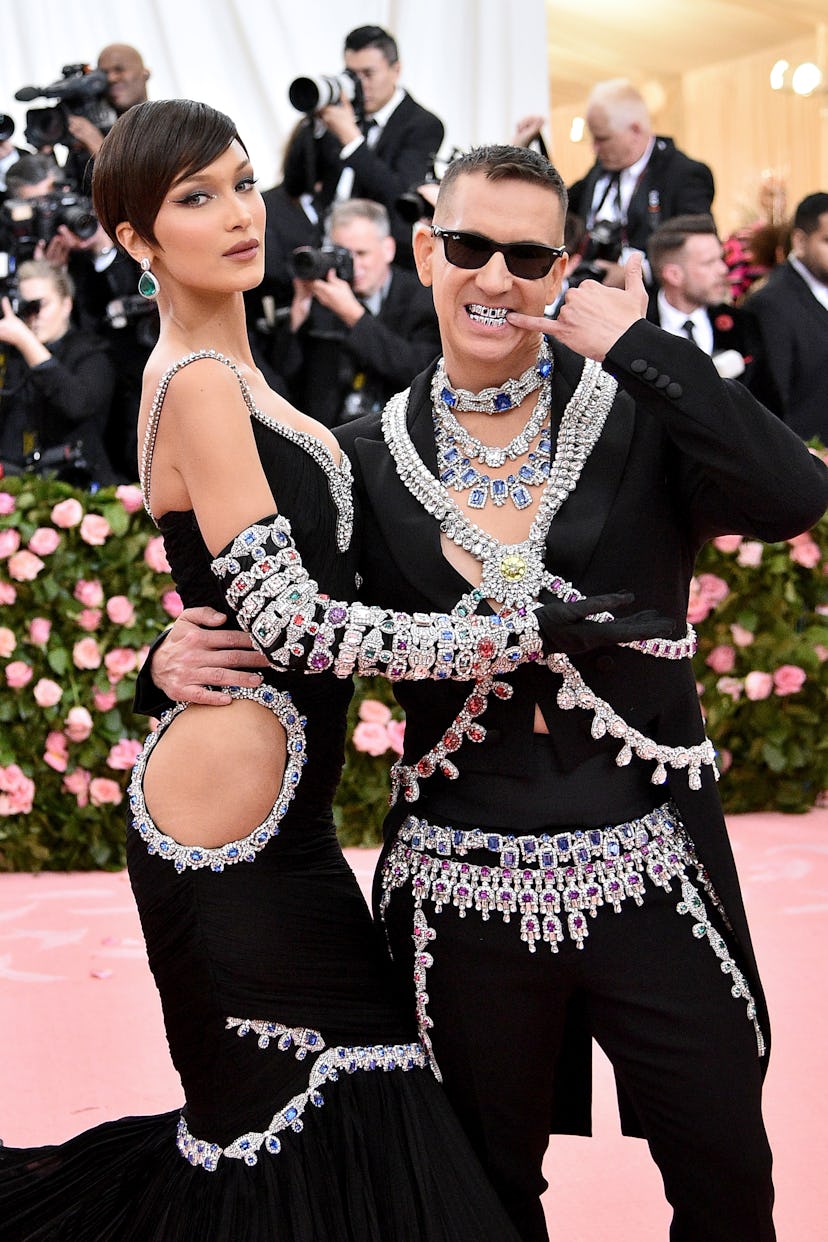 Bella Hadid and Jeremy Scott attend The 2019 Met Gala Celebrating Camp: Notes on Fashion at Metropol...