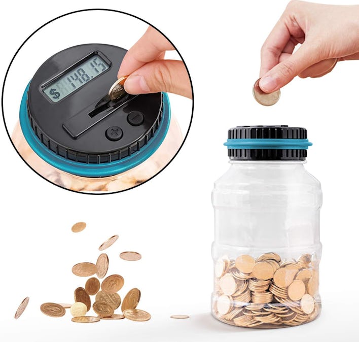 Vcertcpl Coin Counting Piggy Bank