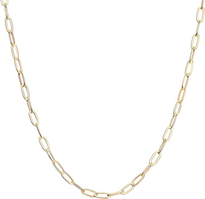 PAVOI 14K Gold Plated Figaro Chain Necklace