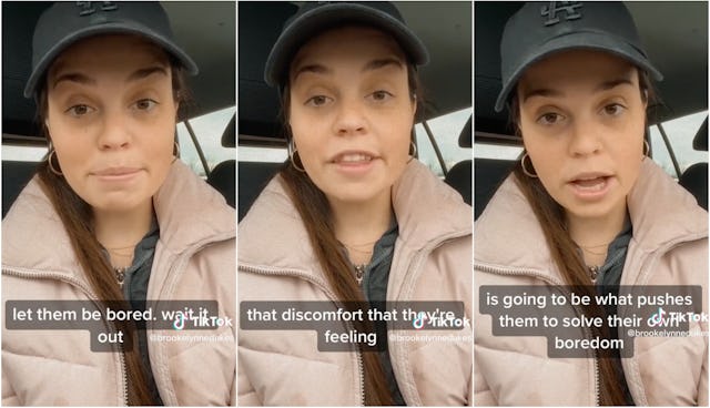 TikTok mom and parent coach BrookeLynn Dukes reminds parents it's OK to let your kids be bored.
