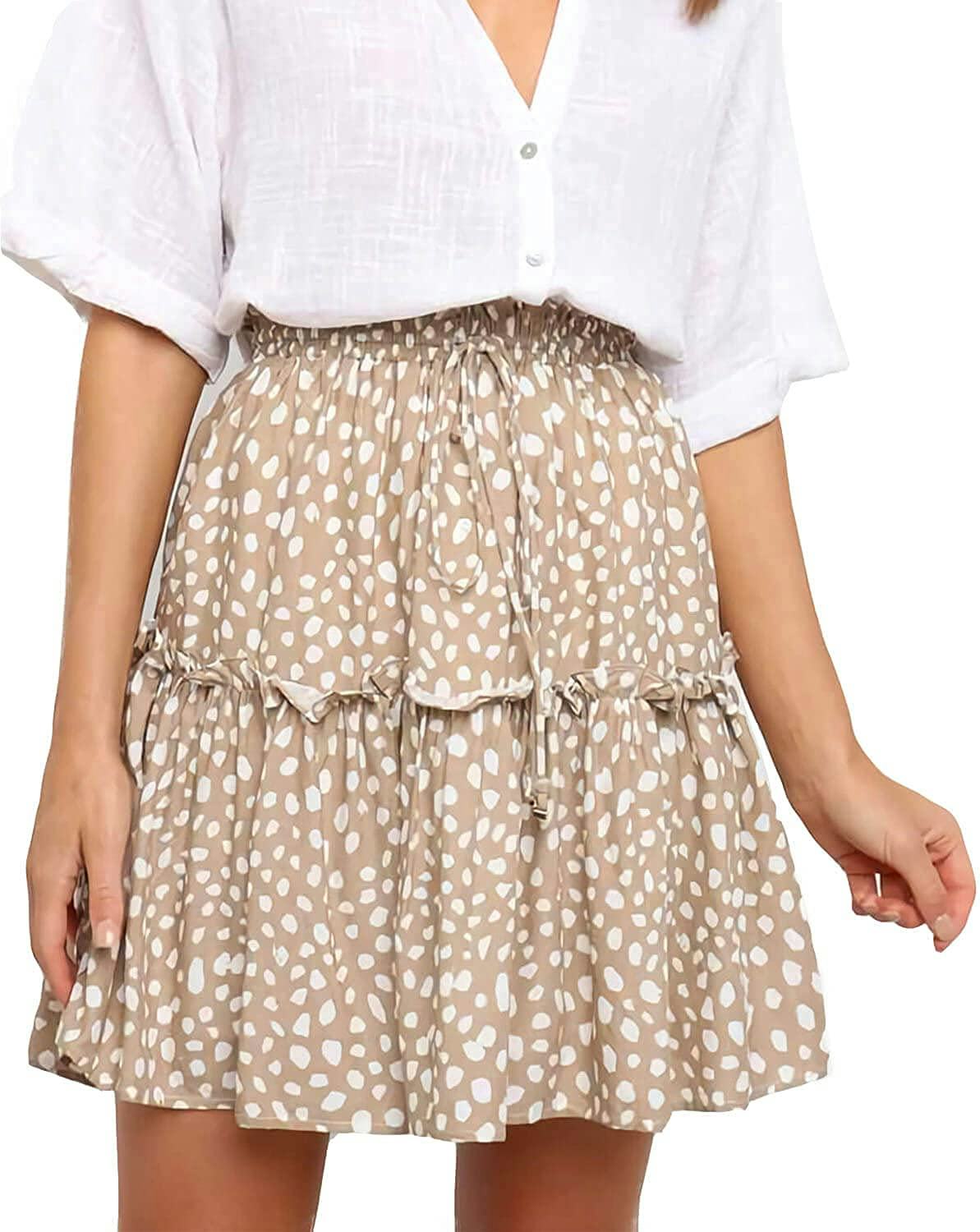 Alelly High Waist Ruffle Skirt