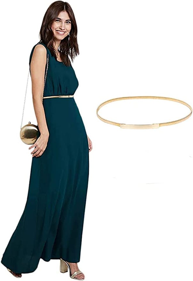 GRACE KARIN Women Skinny Metal Cinch Belt