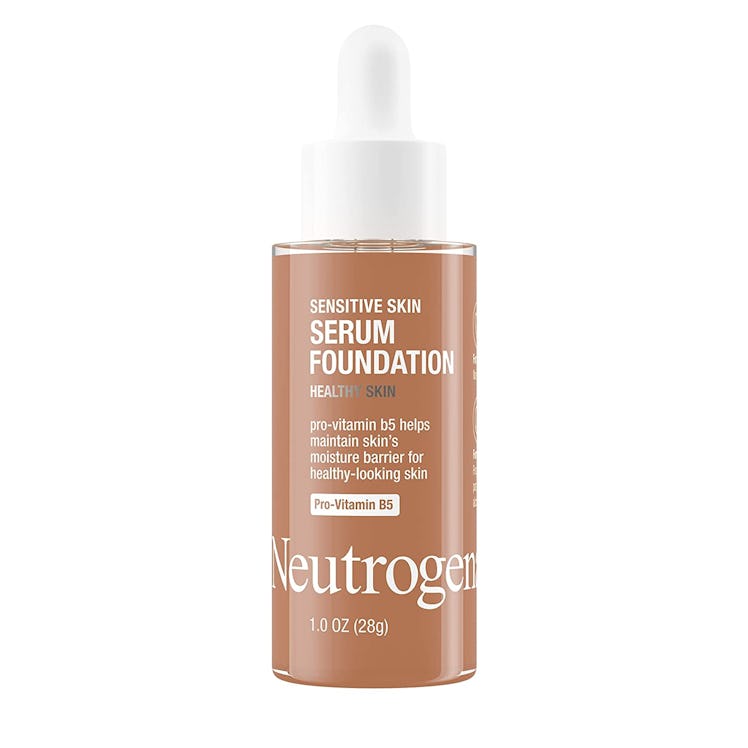 neutrogena sensitive skin serum foundation is the best drugstore skin care foundation hybrid for ros...
