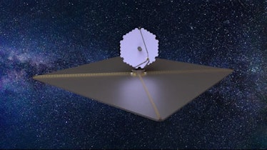 An artist’s illustration of the LUVOIR-A telescope concept.