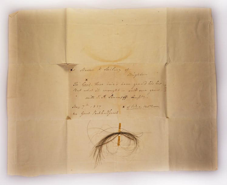 locks of Beethoven's hair used for a genetic analysis of the composer 