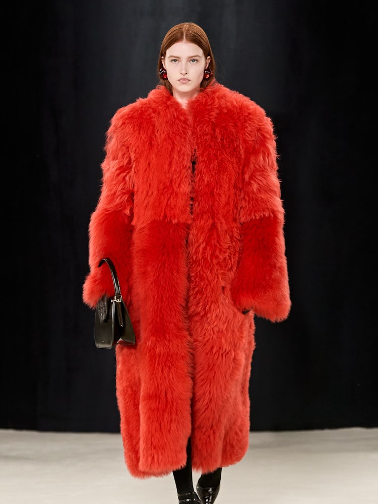 a look from ferragamo fall 2023 runway