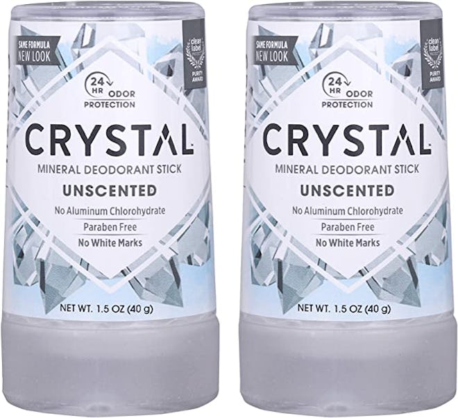 Crystal Mineral Deodorant Stick, Unscented (2-Pack)