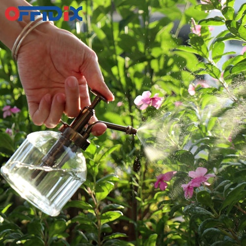 OFFIDIX Transparent Glass Watering Spray Bottle