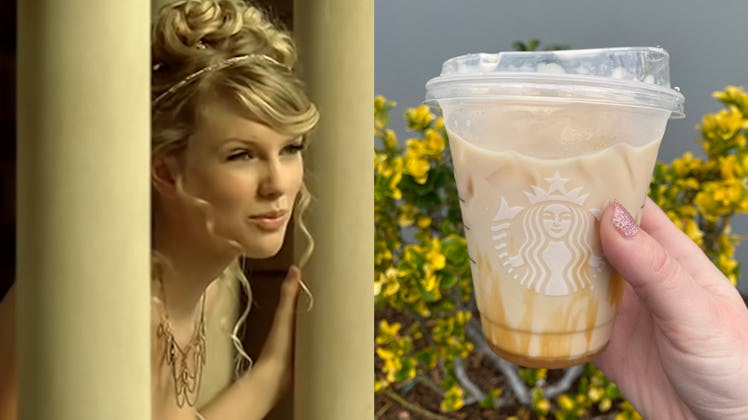 The 'Fearless' Starbucks drink is an iced blonde latte. 