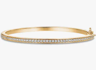 PAVOI Gold-Plated Cubic Zirconia Bangle