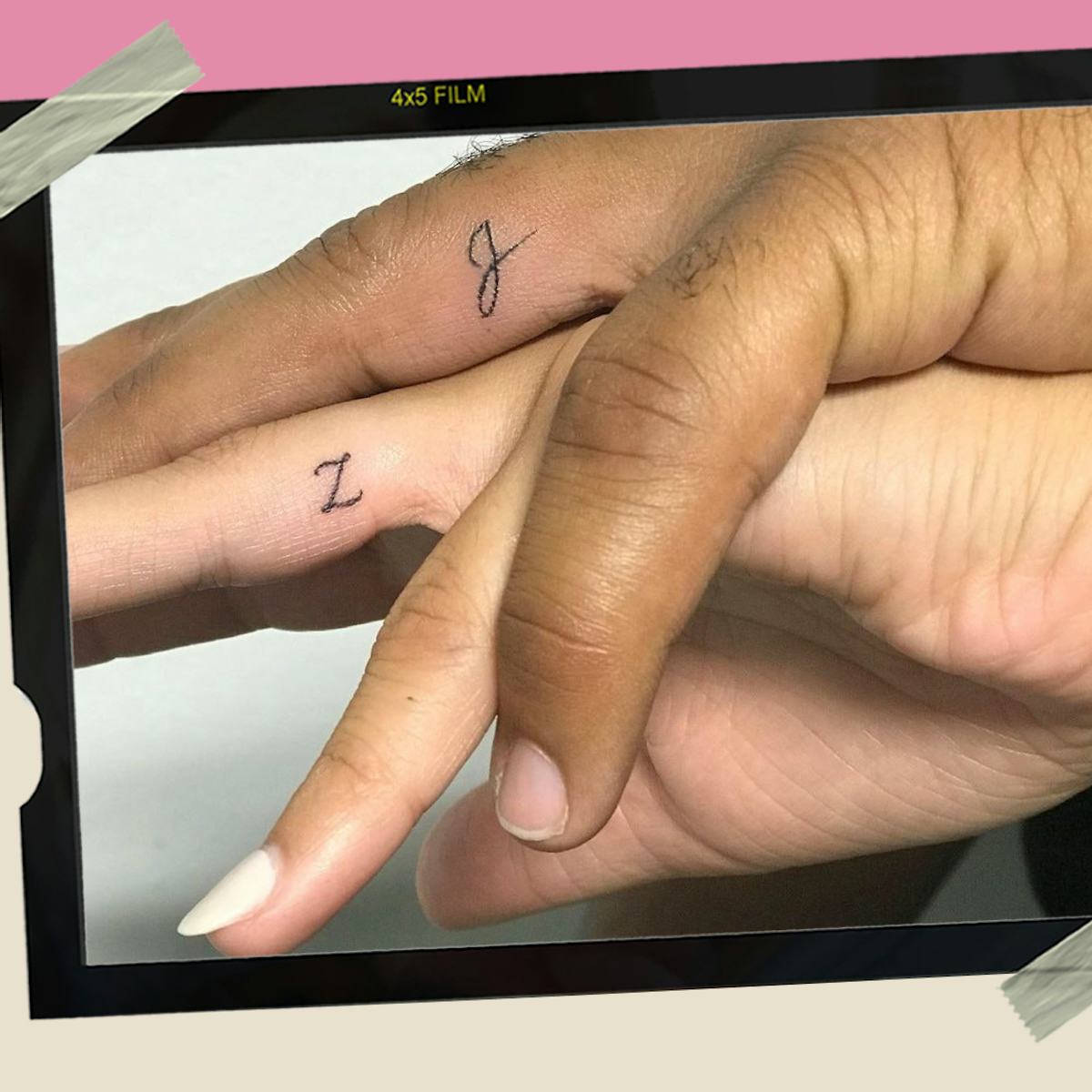 Couple Initial Tattoos on Finger: A Love Story