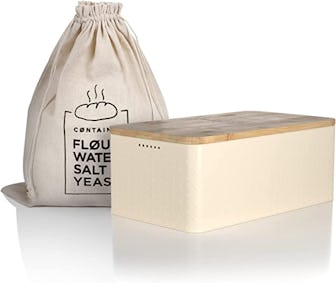 Lars Nysom Bread Bin with Linen Bread Bag